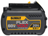 DeWALT DCB606 Rechargeable Battery Pack, 20/60 V Battery, 6 Ah, 1 hr Charging
